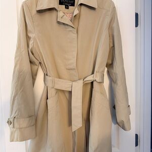 Women's London Fog Tan Trench Coat XL